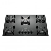 Cooktop 5 Bocas Preto Com Mesa De Vidro Atlas U Top Bivolt