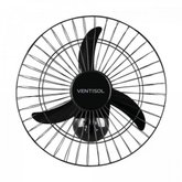 Ventilador De Parede Oscilante 50Cm Bivolt Aço Preto Ventiso