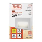 Balizador de Parede Embutir Branco 100-240V 3000K 2W Black+Decker