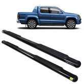 Estribo Lateral Amarok CD 2010 a 2023 Oblongo Oval Preto