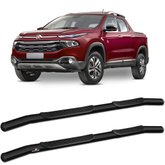 Estribo Lateral Fiat Toro 2016 a 2023 Tubolar Preto keko