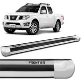 Estribo Lateral Frontier 2008 a 2016 Alumínio Branco Glacial Personalizado