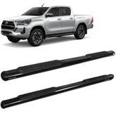 Estribo Lateral Hilux CD 2016 a 2020 Oblongo Oval Preto Track