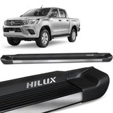 Estribo Lateral Hilux CD 2005 a 2015 Preto Fosco Personalizado