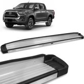 Estribo Lateral Hilux 2016 a 2023 Aluminio Prata Bepo