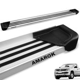 Estribo Lateral Amarok 2010 a 2023 Cab. Simples Aluminio Natural A1 Gtnox