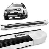 Estribo Lateral Duster 2012 a 2023 Alumínio Branco Personalizado Gtnox