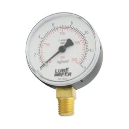 MANOMETRO COMPRESSOR DE 200 LBS 1/4 NPT 60MM - LUB-36A - LUBEFER