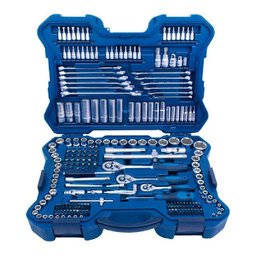 Jogo soq. 214pcs - 1/4" X 3/8" X 1/2" -R010127-Rio Sul Tools