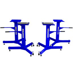 Cavaletes Móvel Azul para Alinhamento com 4 Peças e 2 Pratos