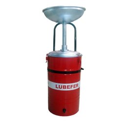 Coletor para Oleo com Carrinho 50 Litros com Valvula de Saida Vermelho - Lub-Col-2 - Lubefer