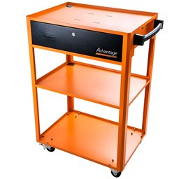 Rack Móvel Aberto Laranja para Computador