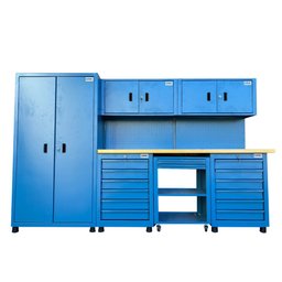 Armário Modulado para Oficina Azul Completo