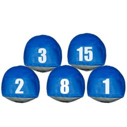 Jogo de Prismas Azuis com Números de 1 a 15
