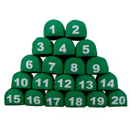 Jogo de Prismas Numerados 1 a 20 Verde