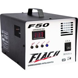 Carregador de Bateria Inteligente 14V 50A 600W com Auxilio de Partida Bivolt Flach F50