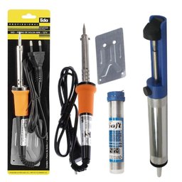 Kit Ferro Solda+Tubete Estanho com Resina e Sugador 220V 30W