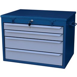 Caixa Gabinete Azul com 4 Gavetas
