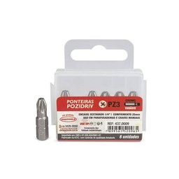 Ponteira para parafusadeira pozidriv (PZ) PZ3x25 mm Noll 437,0009