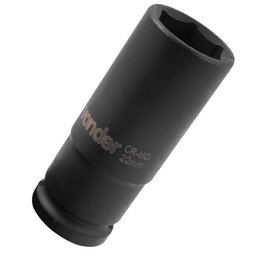 Soquete de Impacto Sextavado Longo 22mm com Encaixe de 1/2 Pol.