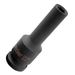 Soquete de Impacto Sextavado Longo 8mm com Encaixe de 1/2 Pol.