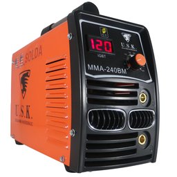 Máquina Inversora de Solda MMA 240BM 140A 220V Monofásico-USK-712