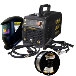 Máquina Inversora de Solda Multiprocesso MIG/ TIG/ MMA Sinérgica ISML-145 120A Bivolt + Arame de Solda MIG LAM-1 sem Gás 0,8mm 1Kg + Máscara de Solda Automática MSL-3500 Tonalidade 11