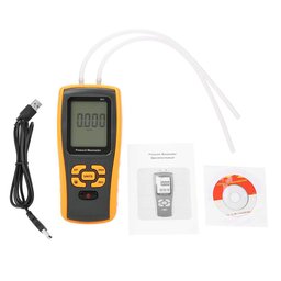 Manômetro de pressão diferencial 0-100 mbar com saída de dados via USB kit de mangueiras Novotest.br GM511