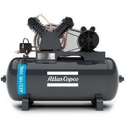 Compressor de Ar Média Pressão 10 Pés 140 Libras 2HP Monofásico 2P IP21 110/220V-ATLASCOPCO-AT2/10I-100L-M