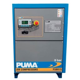 Compressor Parafuso Rotativo 15HP 8/10/12 Bar 