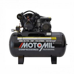 Compressor 140lbs 2HP Monofásico 110/220V 175L CMV-10/175 Motomil