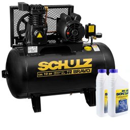 Compressor Schulz BRAVO CSL 10 BR/100 Mono Profissional + 2 un Óleo Lubrificante