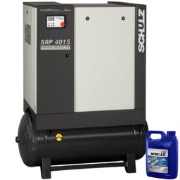 Compressor Rotativo de Parafuso Lean 230L 15 HP 11 Bar  SRP4015 + Óleo Mineral para Compressor Parafuso 4L