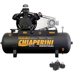 Compressor 60 pés +PCM/AP3V 425 Litros Trifásico Chiaperini +  Amortecedor de Vibração 