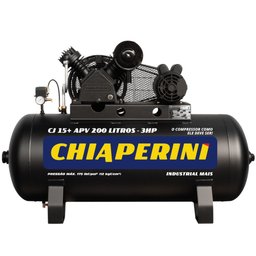 CompressordeArIndustrial15+PCM/APV200LitrosMonofásico-Chiaperini-15+200L/MONO