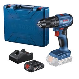 Parafusadeira e Furadeira de Impacto 1/2Pol. 18V Brushless com Bateria 2,0Ah Carregador Bivolt e Maleta GSB 185-LI 