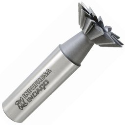 Fresa Angular Para Rasgo Rabo De Andorinha - Med. 25,0mm x 45° -  Corte à Direita, Dentes Retos, DIN 1833 AH - Aço HSS (M2)