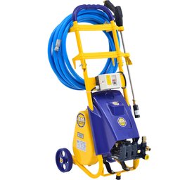 Lavadora Industrial de Média Pressão Motor WEG 2CV Trifásica 220V 420 Libras 25L/Min com Carrinho 