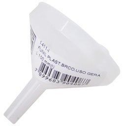 Funil de Plástico Branco para Uso Geral de 100mm