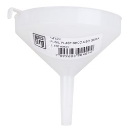  Funil de Plástico Branco para Uso Geral de 150mm