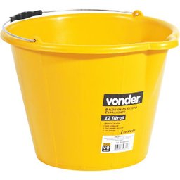 Balde de plástico extraforte 12 litros amarelo VONDER-VONDER-3315012002