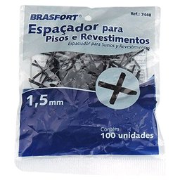 Espaçador para Pisos e Revestimentos 1,5mm com 100 Peças