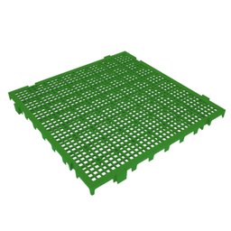 Piso Plástico Modular 500 x 500mm Verde
