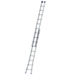Escada Extensível 3 em 1 2 x 9 Degraus em Alumínio -MOR-5205