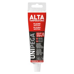 Silicone Acético para Alta Temperatura Vermelho 50ml 