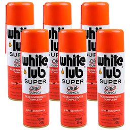 Desengripante Spray White Lub Super 300ml com 6 Unidades-ORBI-K3913