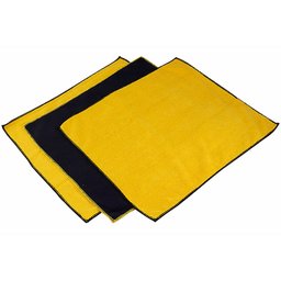 Toalha em Microfibra Amarelo e Preto 40x35cm com 3 Peças-CHEVROLET-GM9510