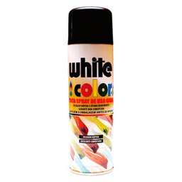 Tinta Spray White Color Preto Brilhante 340ml