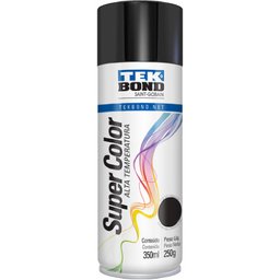 Tinta Spray Super Color Preto Alta Temperatura 350ml/250g