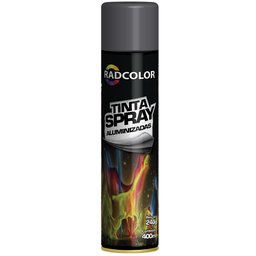 Tinta Spray Acrílica Aluminizada Grafite Metálico 400ml/ 240g-RADCOLOR-RC2106-01